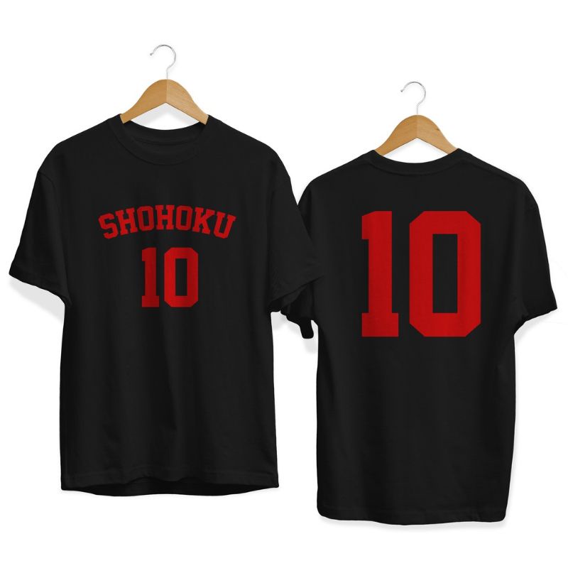 Kaos SHOHOKU HANAMICHI SAKURAGI JERSEY BASKETBALL SLAM DUNK T-Shirt Distro Pria Wanita