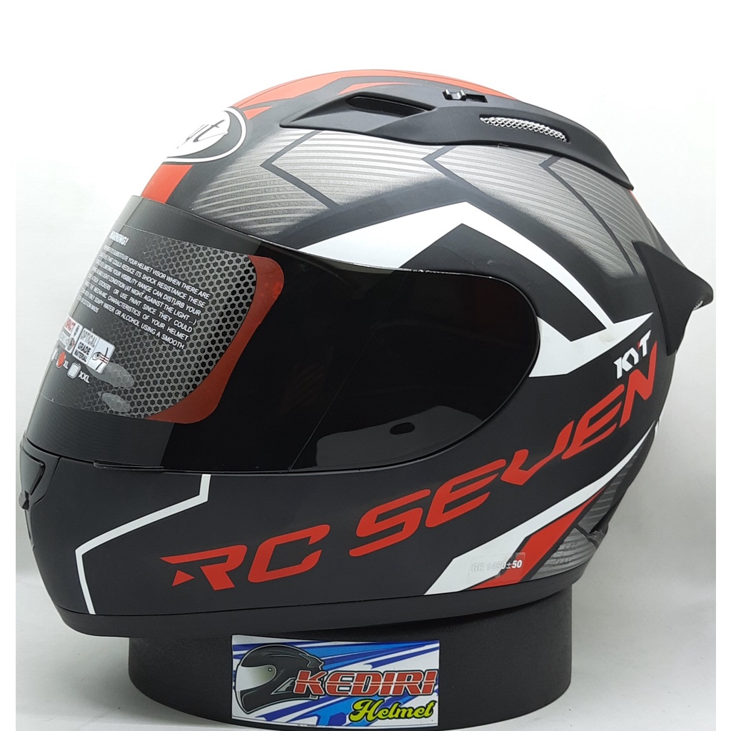 Helm KYT RC 7 SEVEN Seri 18 original rc7-Black df dark visor