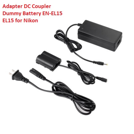 Adapter DC Coupler Dummy Battery EN-EL15 EL15 for Nikon