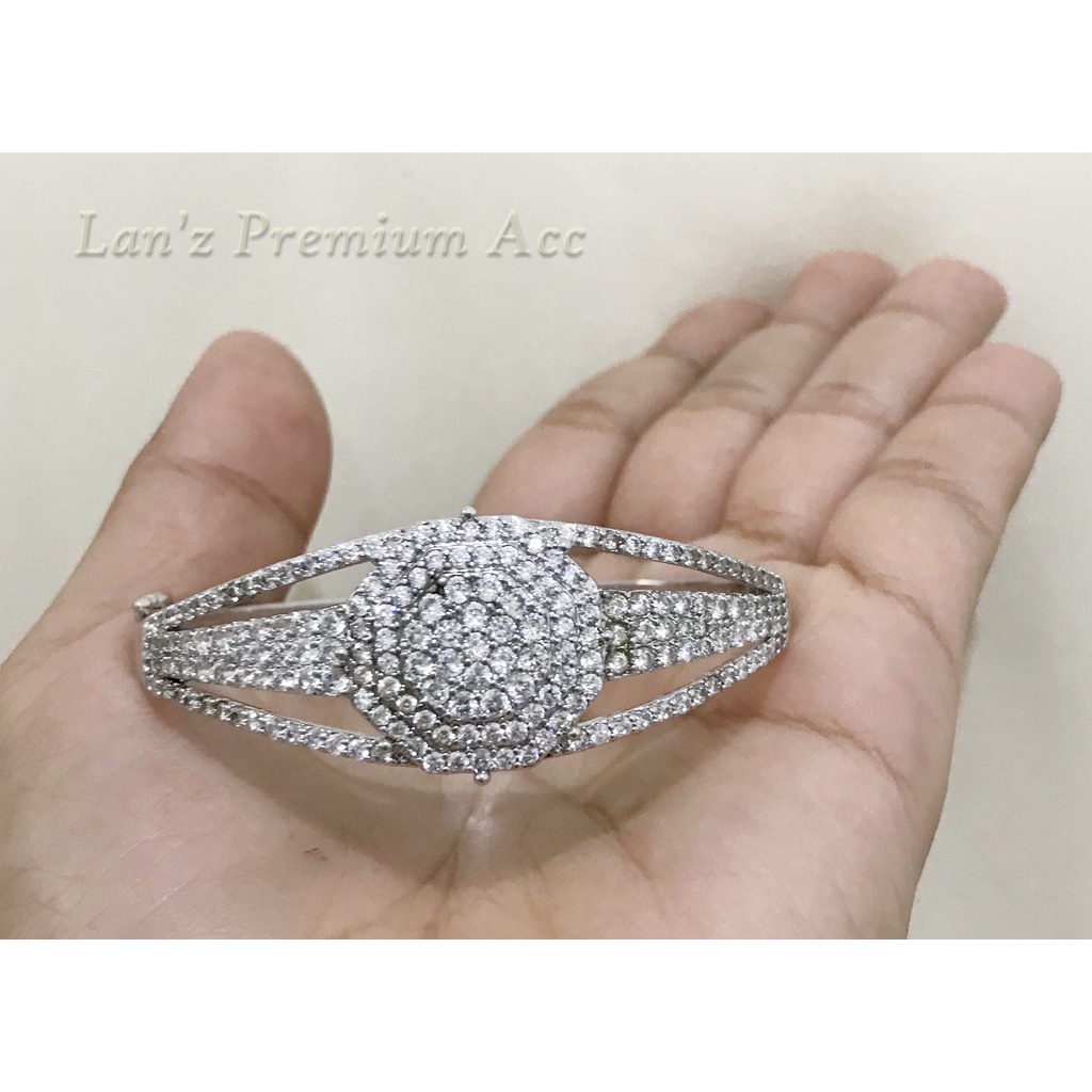 Gelang Perak Bangel Aurel Titanium 22K