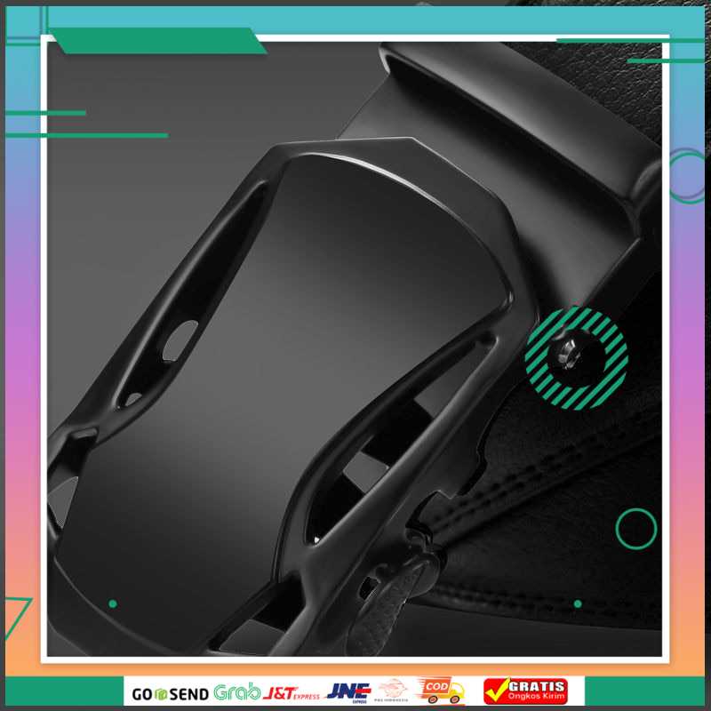 (BISA COD) FTIHSHP Tali Ikat Pinggang Luxury Automatic Buckle 3.5cm - WQE818