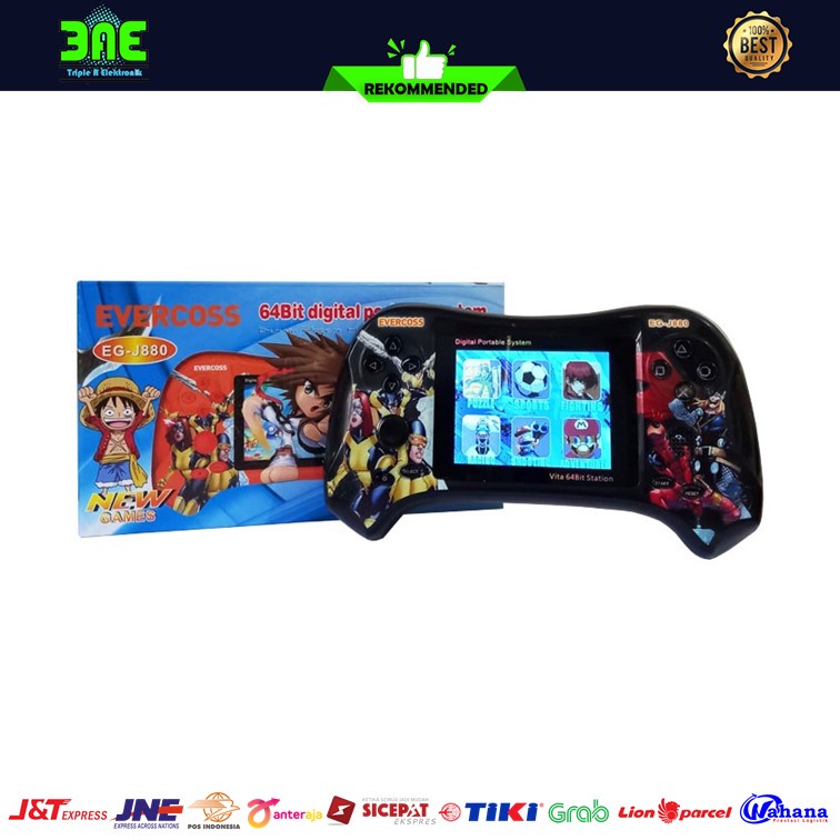 Evercoss Portable Game-boy PVP Layar 3.5 inch Isi Game Se-ga Retro-1