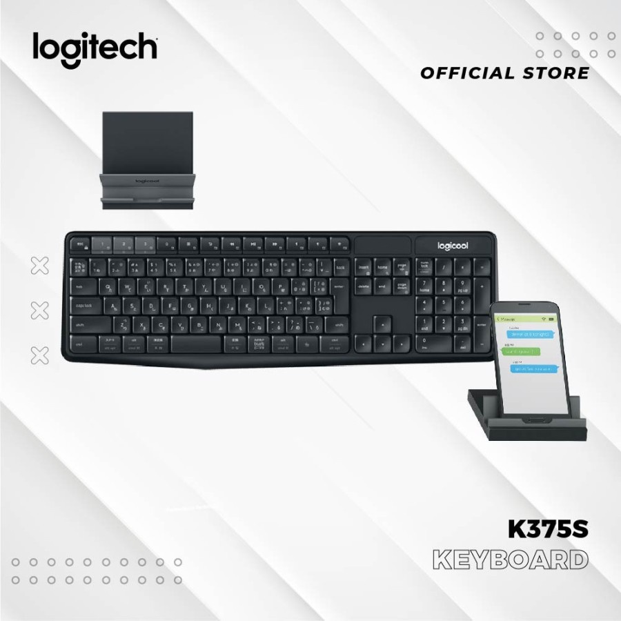 Logitech K375s Multi-Device Wireless Keyboard and Stand Combo