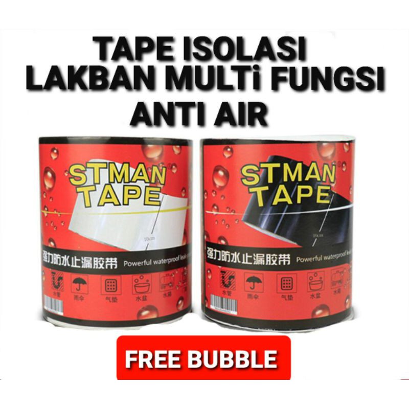 Lakban Isolasi Ajaib ST MAN Tape  10cm x150cm waterproof Lem Anti Air Multifungsi Tambal Bak Bocor