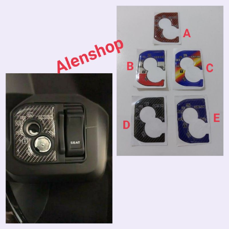 STICKER EMBLEM TUTUP KUNCI KONTAK VARIO 125-150/2015-2017
