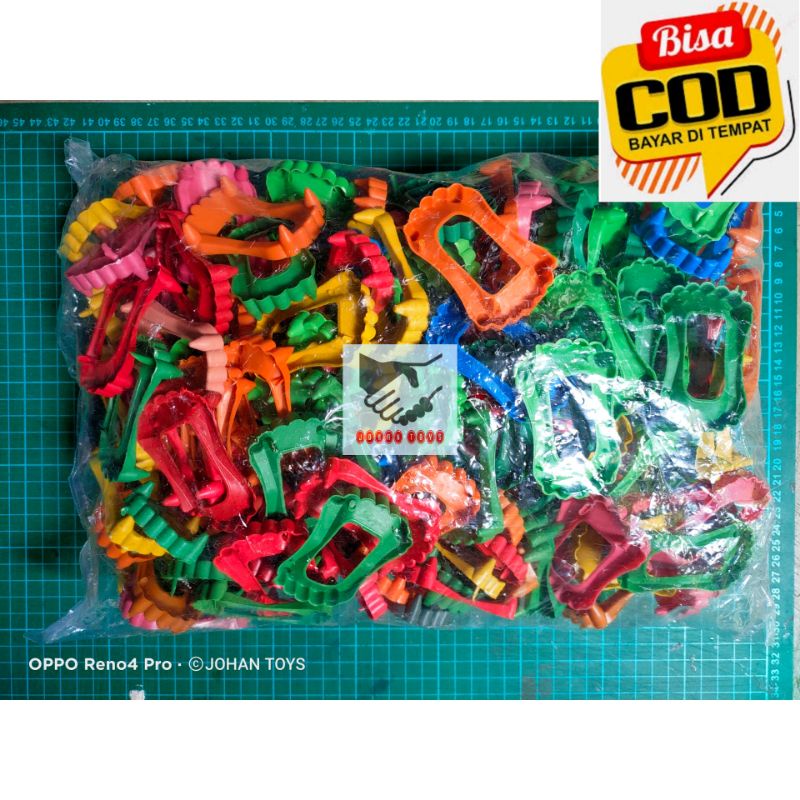 Mainan Gigi drakula warna Jadul Isi 200 Pcs Grosir FFI