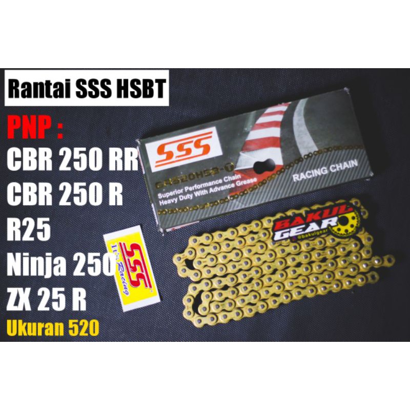Rantai 520 SSS Ninja 250 Fi Karbu CBR250RR R25