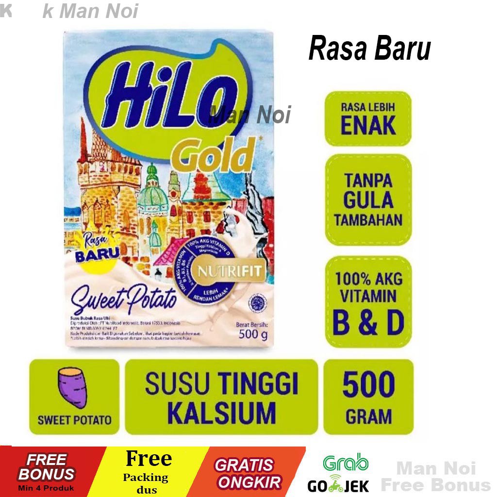 

HiLo Gold Sweet Potato 500gr - Susu Tinggi Kalsium