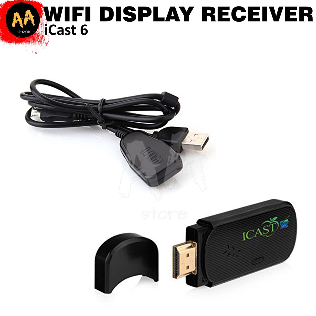 iCast 6 Dongle HDMI Wifi Display Receiver TV Miracast IOS &amp; Android