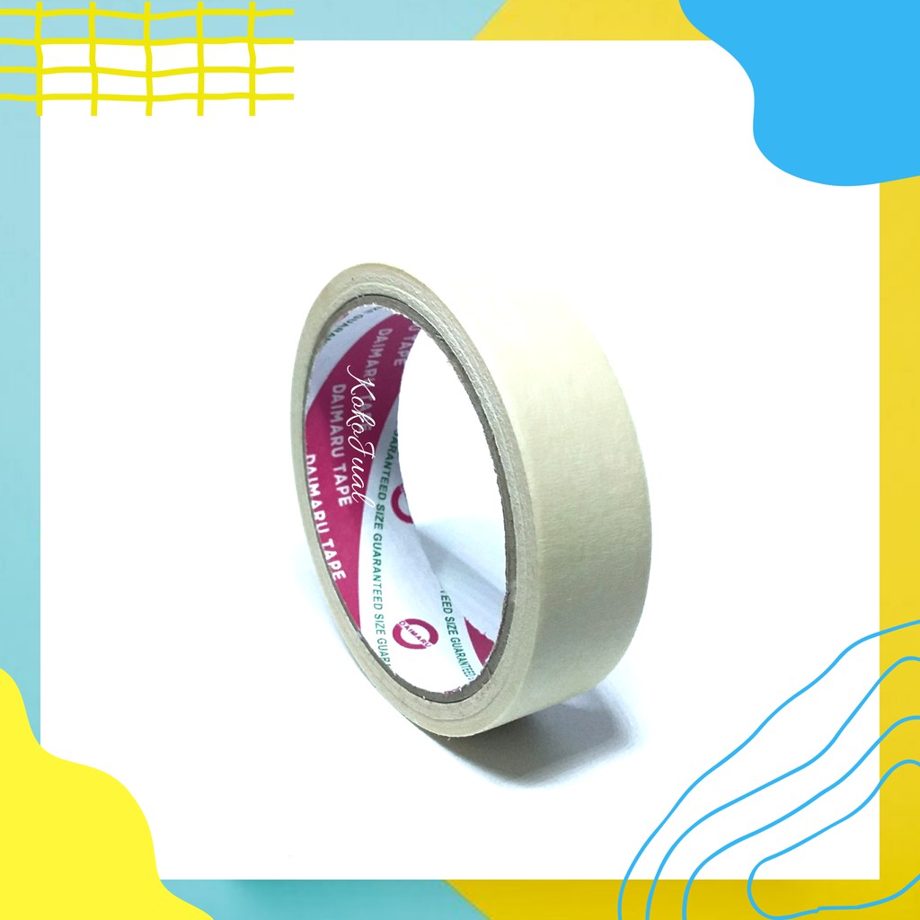 

Masking Tape Daimaru 24mm x 20 Yard / Lakban Kertas High Quality