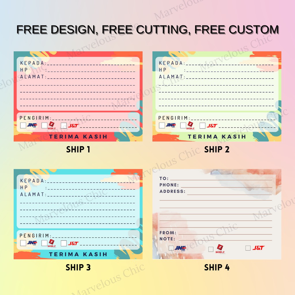 

Stiker Kiriman / Shipping Label / Custom Label Pengiriman Olshop