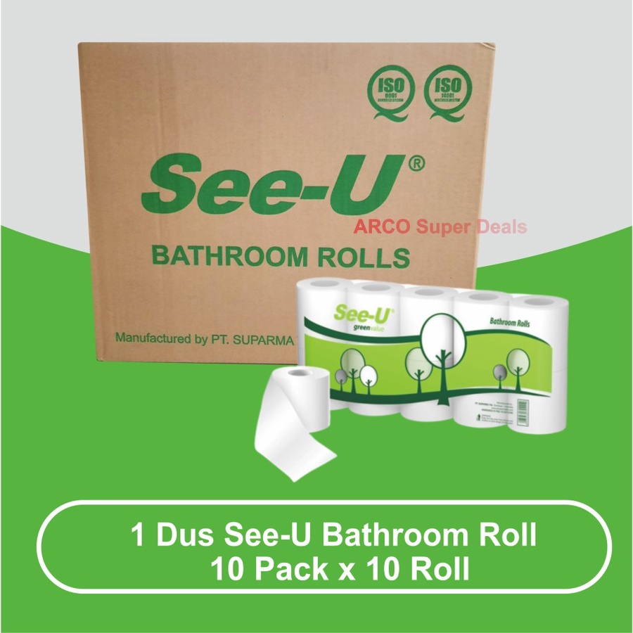 Jual 1 DUS Tissue SeeU Gulung Toilet Tissue Bathroom Roll isi 10 pack Shopee Indonesia