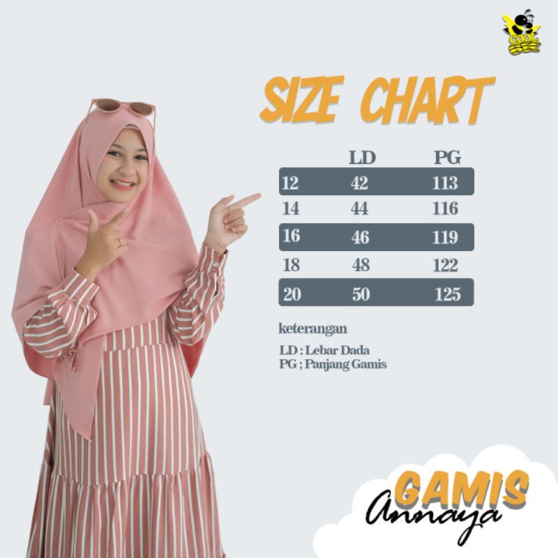 Gamis Annaya By Coolbee / Gamis Remaja 12-20T