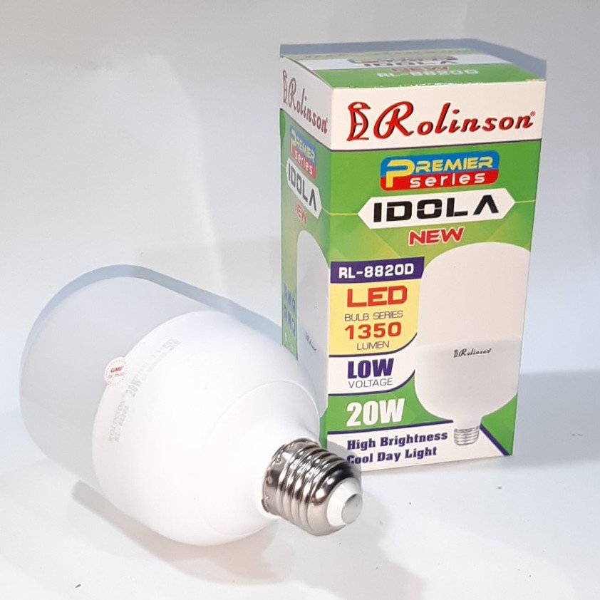 Bohlam LED Rolinson Super Terang 20 Watt Cahaya Putih Hemat Energy RL-8820D