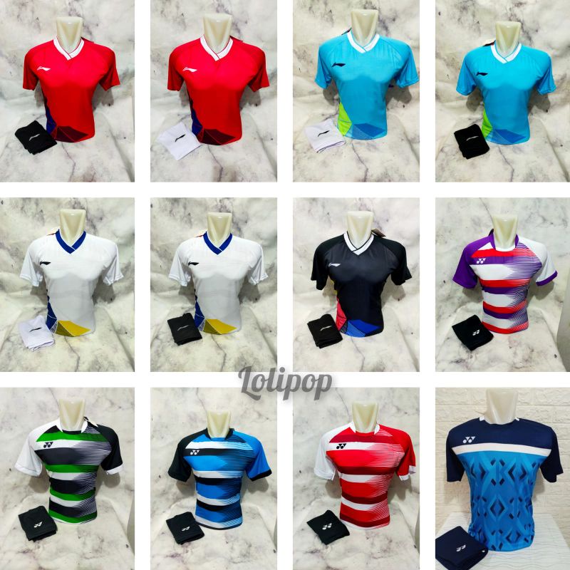 BAJU BADMINTON DEWASA SETELAN BADMINTON JERSEY BULUTANGKIS