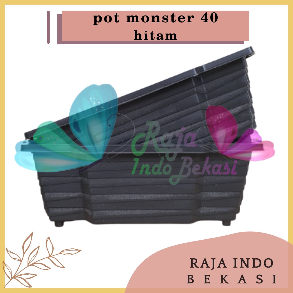 Pot Monster 40 Hitam By Garden Of Love Pot Panjang Plastik Putih Murah Tanaman Mirip Pot Sgp 03 05