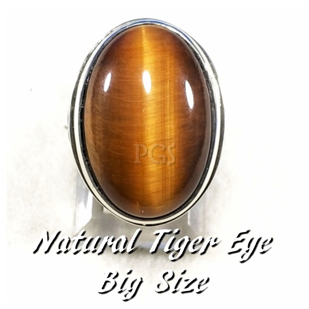 CINCIN BATU AKIK NATURAL TIGER EYE - BIDURI SEPAH BIG SIZE BOSS TERMURAH