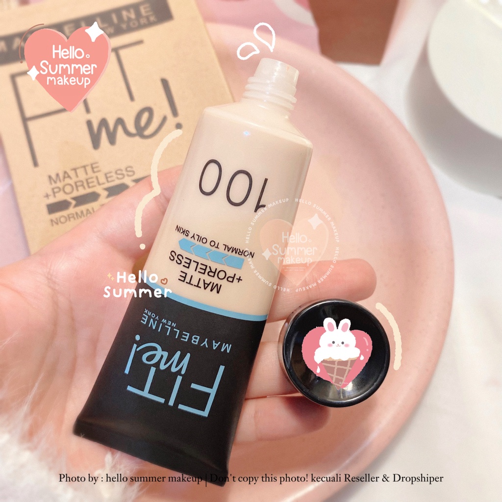 𝐅𝐎𝐔𝐍𝐃𝐀𝐓𝐈𝐎𝐍 - Fit Me! Matte &amp; Poreless Foundation 30 ml Maybelline Matte Finish Full Coverage Tahan Lama