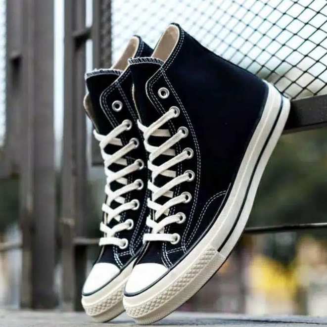 Sepatu Converse 70s EGRET Hitam Tinggi Best Quality Murah Berkualitas