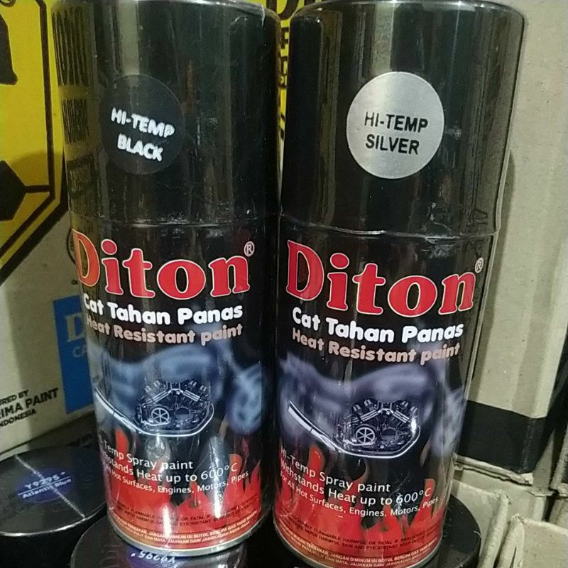 Jual Pilok Cat Semprot Diton Hi Temp Tahan Panas Hitam Black Silver Bronze 300cc Shopee 6675