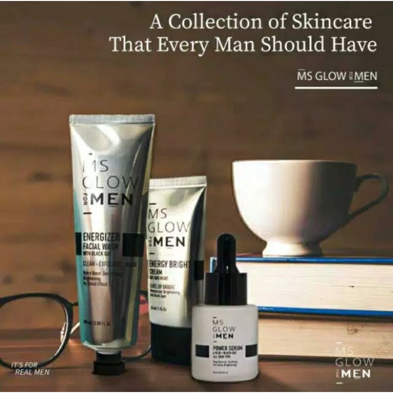 MS GLOW MEN/ SUNSCREN ms Glow Men/ Facial wash Men/Serum Ma glow Men