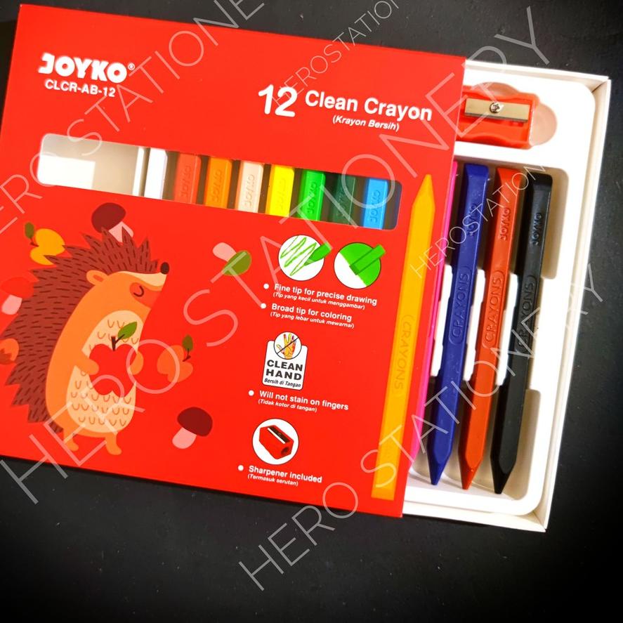 

QC39D> !Krayon bersih clean crayon joyko 12 warna CLCR-AC-12...!