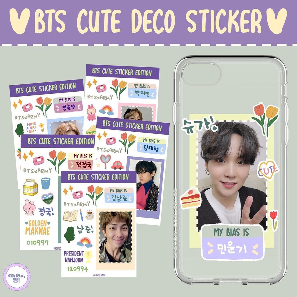 BTS CUTE DECO STICKERS LUCU STIKER BANGTAN