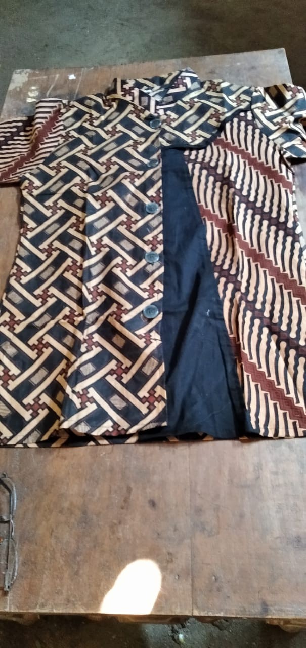 Batik Dolby Dolbi Dobby Doby Tenun Sutra Tulis Katun Atbm Baron Atasan Batik Wanita Sogan Srg308