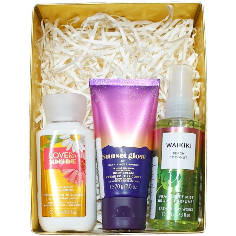 BATH &amp; BODY WORKS BBW PAKET TRAVEL SIZE MIST SHOWER GEL BODY LOTION BODY CREAM WITH BOX HEMAT SUPER MURAH LEBAY HAMPERS KADO HADIAH HARI RAYA IBU NATAL ULANG TAHUN BIRTHDAY VALENTINE SESERAHAN NATAL CHRISTMAS LENGKAP A THOUSAND WISHES WARM VANILLA SUGAR