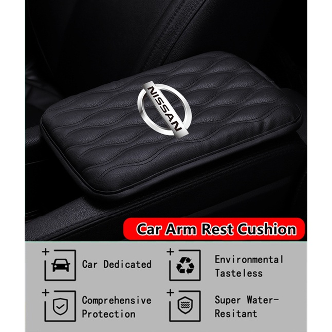 NAVARA (G-CLUB) Bantalan Sandaran Lengan Mobil Universal Bahan Kulit Lembut Untuk Nissan Terra Almera Sentra b13 Navaraier Nqa Y10P11