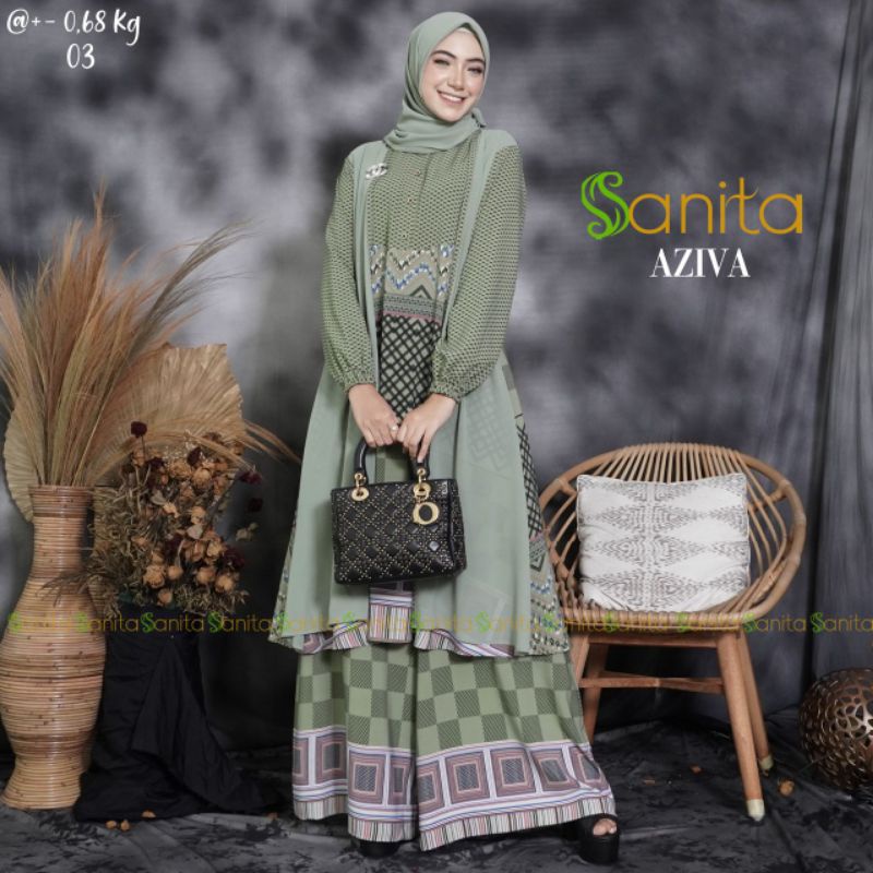 SET TUNIK KULOT AZIVA #Sanita