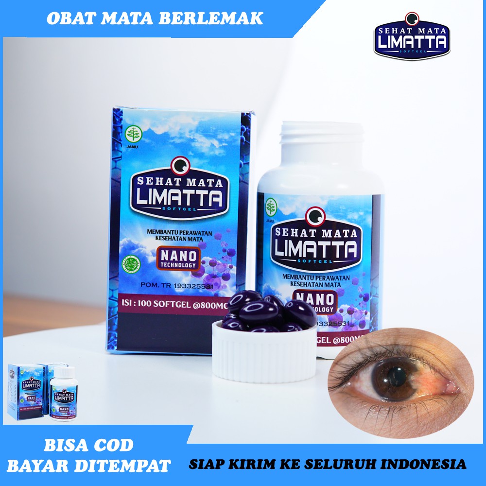 Obat Mata Berlemak/Pterigium - Sehat Mata Limatta Original - Herbal Ekstrak Blueberry & Biji Anggur