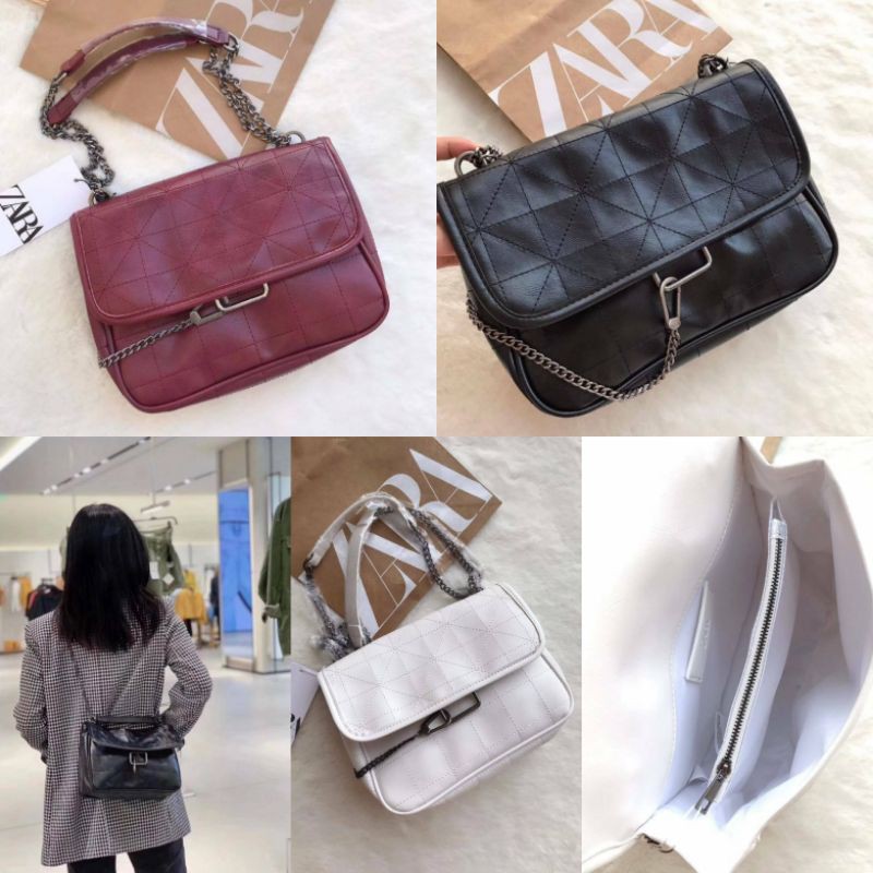 zz250 / z008 zara tas selempang hitam free dusbag + paperbag