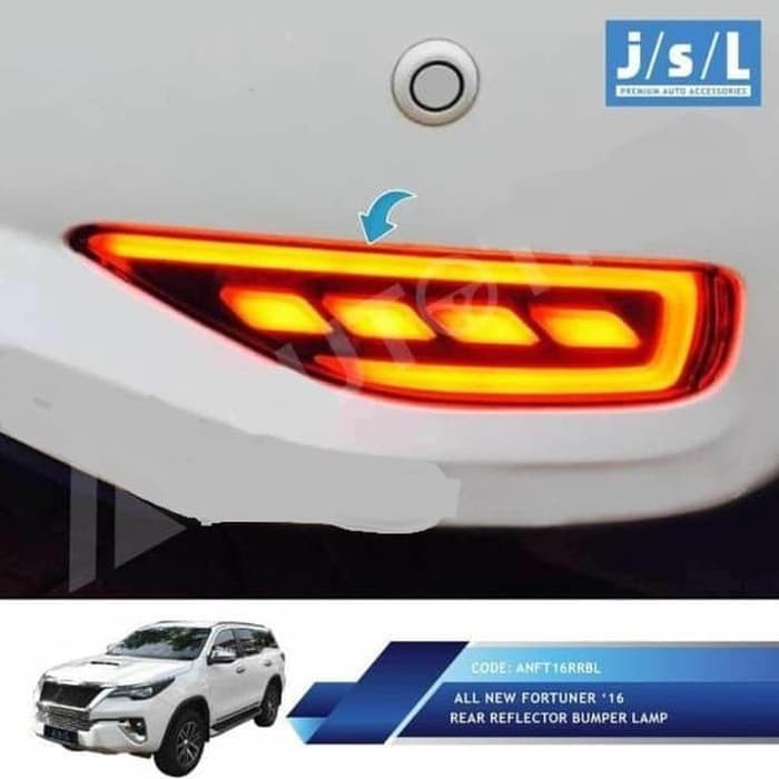 Reflektor All New Fortuner Bumper Belakang + Lampu