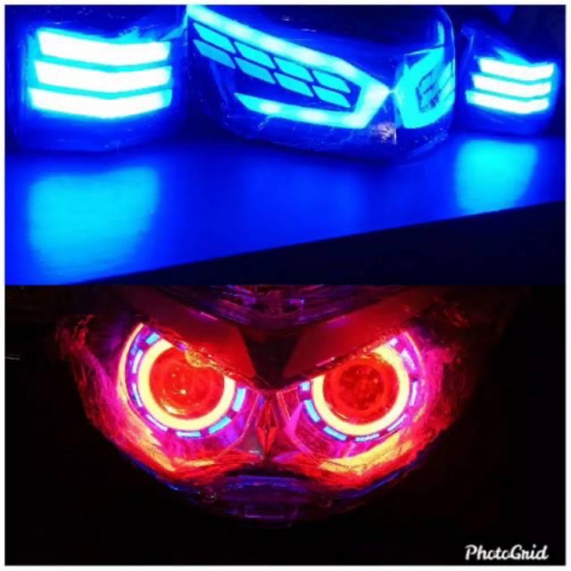 REFLEKTOR LAMPU DEPAN NMAX PROJIE LED SET LAMPU STOP DAN LAMPU SEN DEPAN LED PNP YAMAHA NMAX