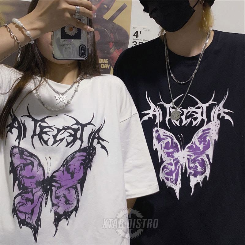 kaos AESTHETIC BUTTERFLY kaos aesthetic butterfly kaos pria wanita