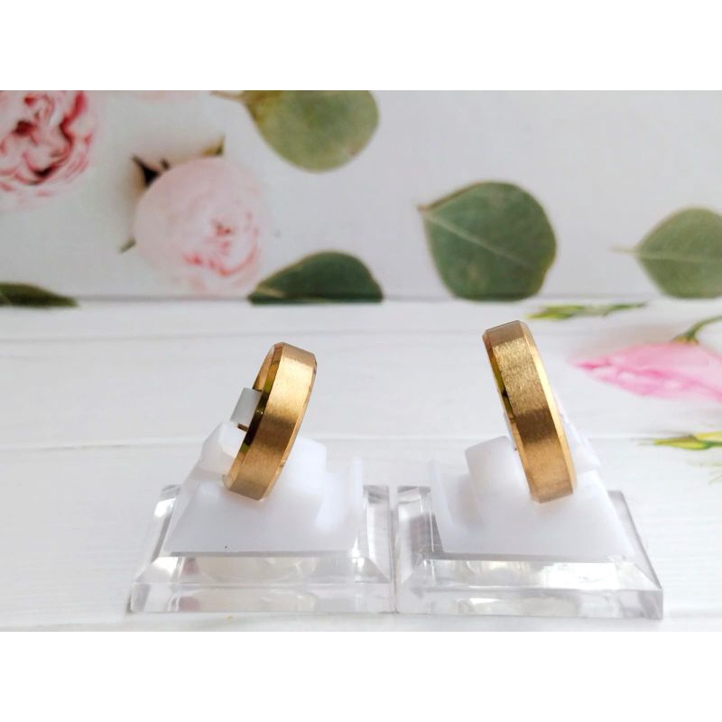 Cincin Plat Gold Tebal/Cincin Couple/Cincin Anti Karat/AGAM AKSESORIS