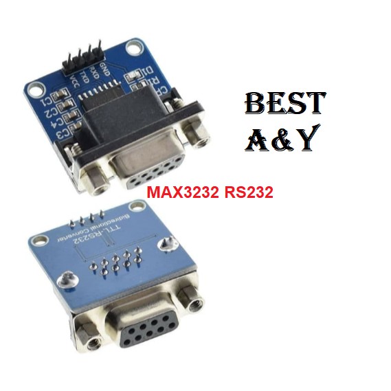 MAX3232 RS232 Serial Port To TTL Converter Module Modul Female DB9 3V-5V Chip MAX232