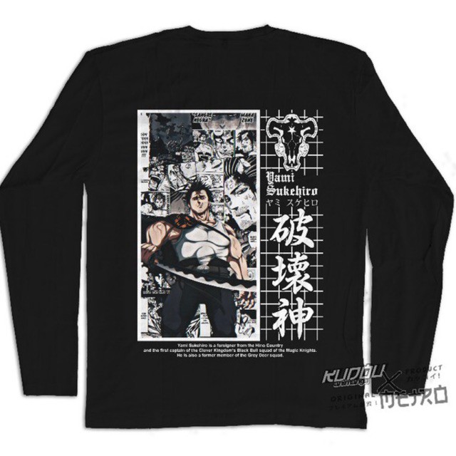 Longsleeve Yami Darkness Black Anime Manga Black Clover Character Yami Sukehiro