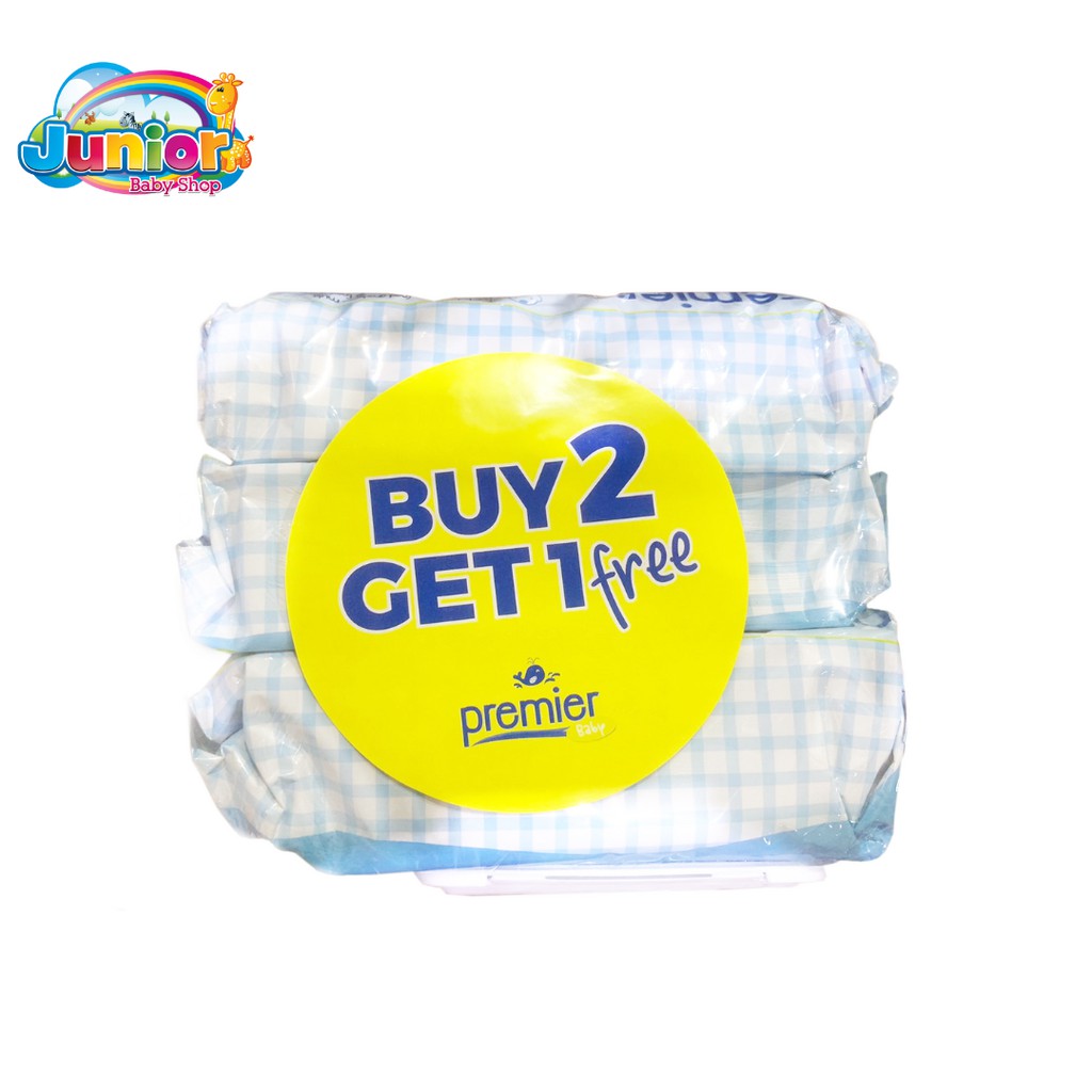 (3Pcs) Premier Soft&amp;Smooth Wipes 50s Non Perfumed