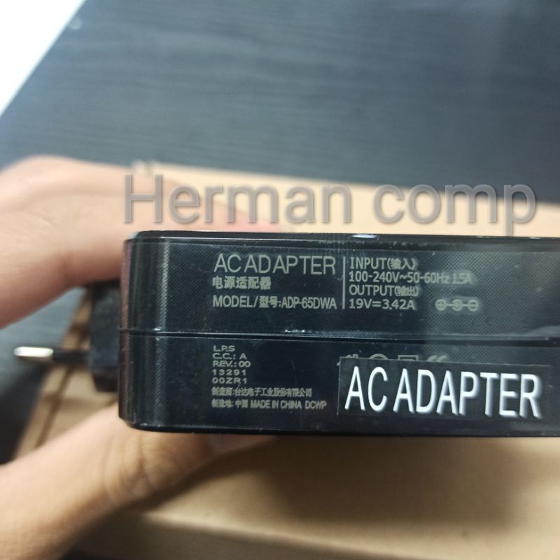 Original Adaptor/Charger Asus ADP-65DW A, ADP-65DW C, ADP-65DW Z 19V 3.42A DC 4.0*1.35MM