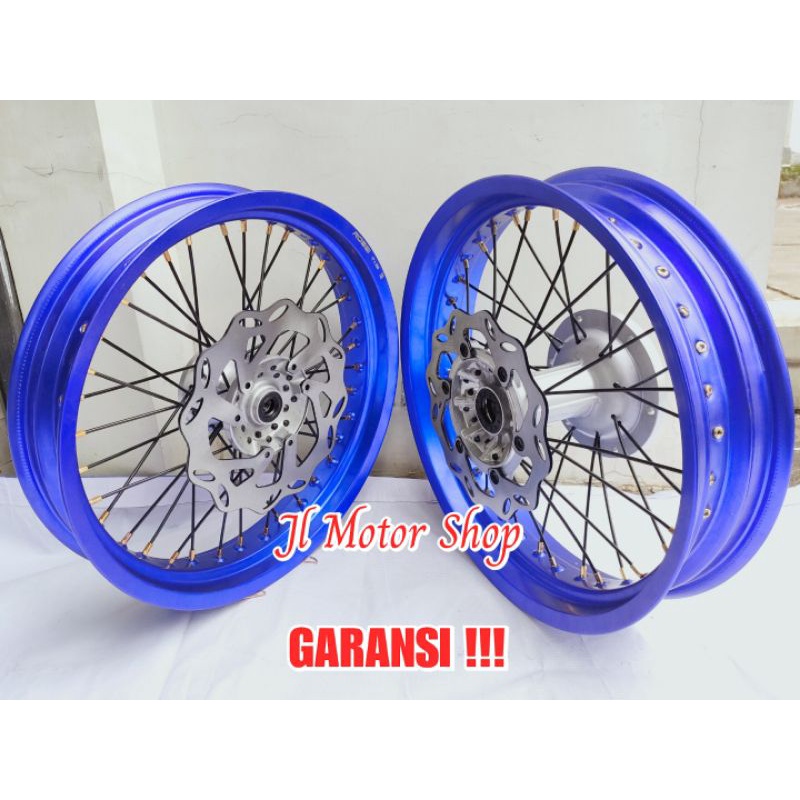 Wheelset Velg Supermoto Super Moto CRF 150 L CRF150 L WR 155 WR155 Pakai Tromol ORI pnp Free Cakram