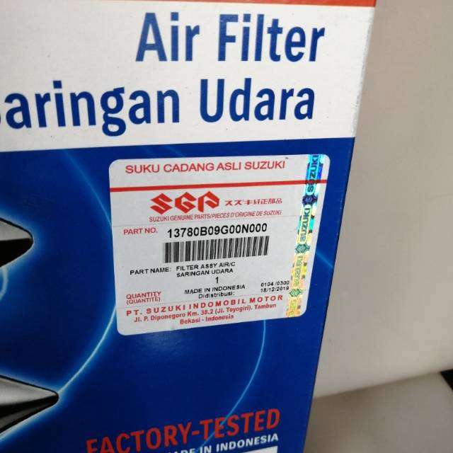 busa filter saringan udara smash orisinil sgp 13780b09g00n000