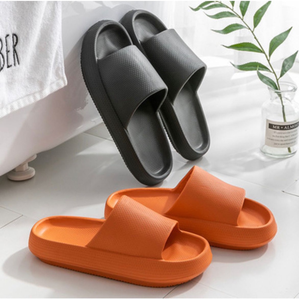 Sendal Korea Selop Karet Universal Polos EVA Anti Slip &amp; Air Empuk Fleksibel Unisex BERKUALITAS - Sendal Flip-Flop