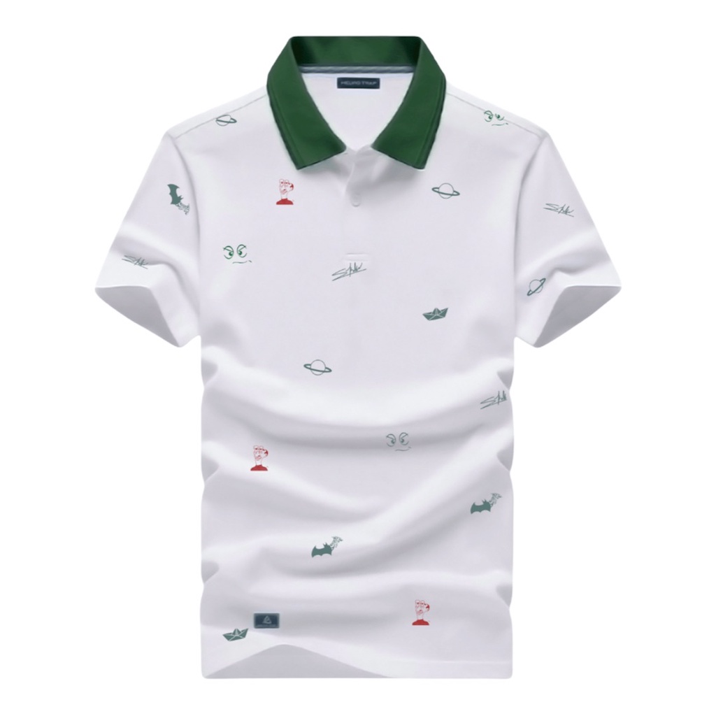 Skdnv Polo Shirt Pola Warna Premium Kaos kerah Polo Pria Lengan Pendek motif Garis garis Salur series SALUR TOSCA BONE