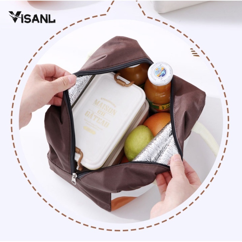 Tas Bekal Lunch Cooler Bag Box Salur Makanan Aluminium Kotak Makan Ransel Anak Karakter