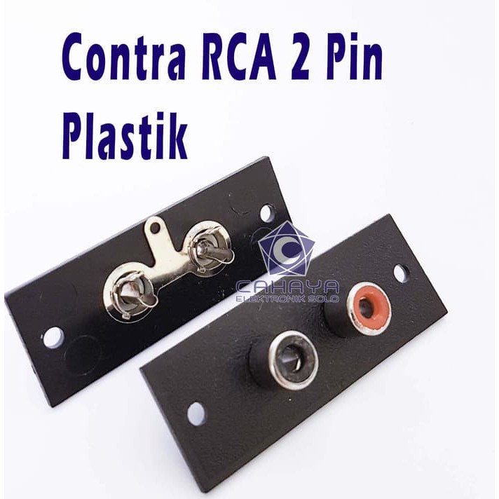 Papan Soket / Lubang Socket RCA 2 Pin Body Biasa