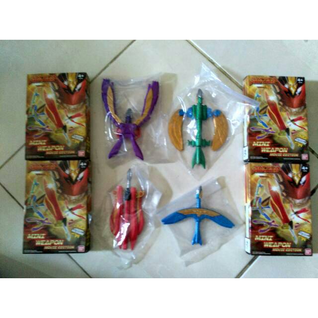 Mini Weapon Bima X Pedang Panah Kapak Pistol Helios original Bandai