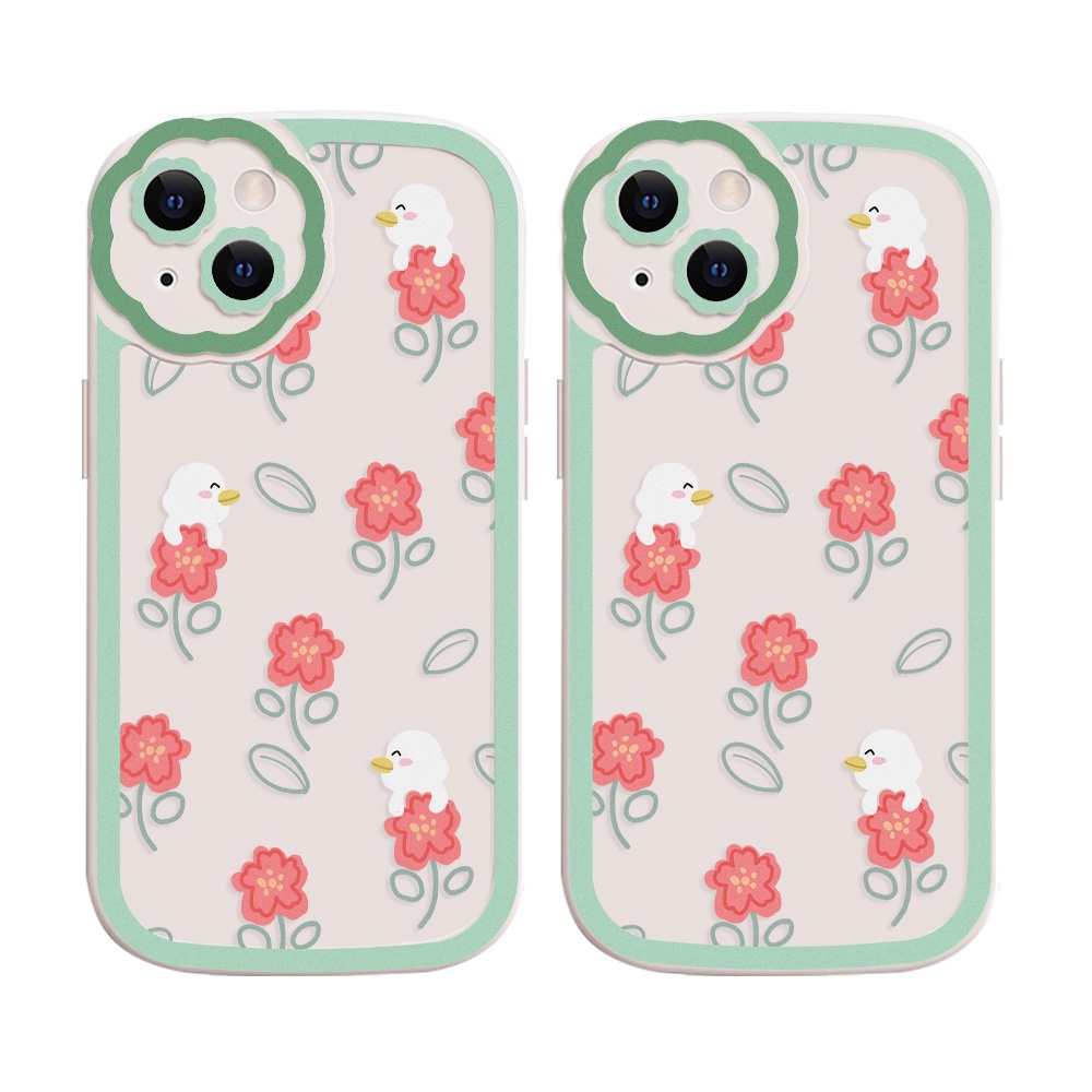 Soft Case Silikon Motif Bunga Untuk iPhone 11 Pro Max 12 Pro Max 13 Pro Max XR X XS Max