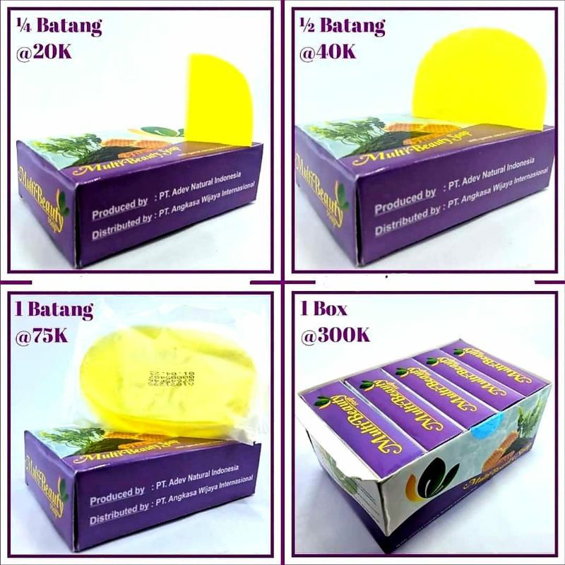 ECER ⅛ ¼ ½ MBS Sabun Kecantikan/Pemutih Kulit/Multi Beauty Soap - MBS - ORI BPOM